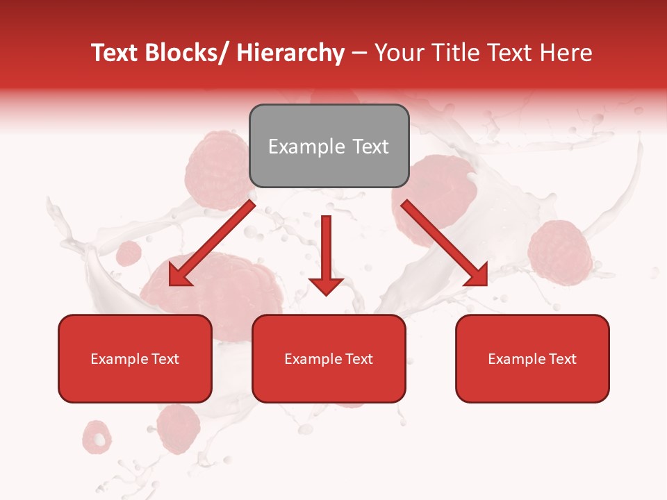 Milk Raspberry Splashing PowerPoint Template
