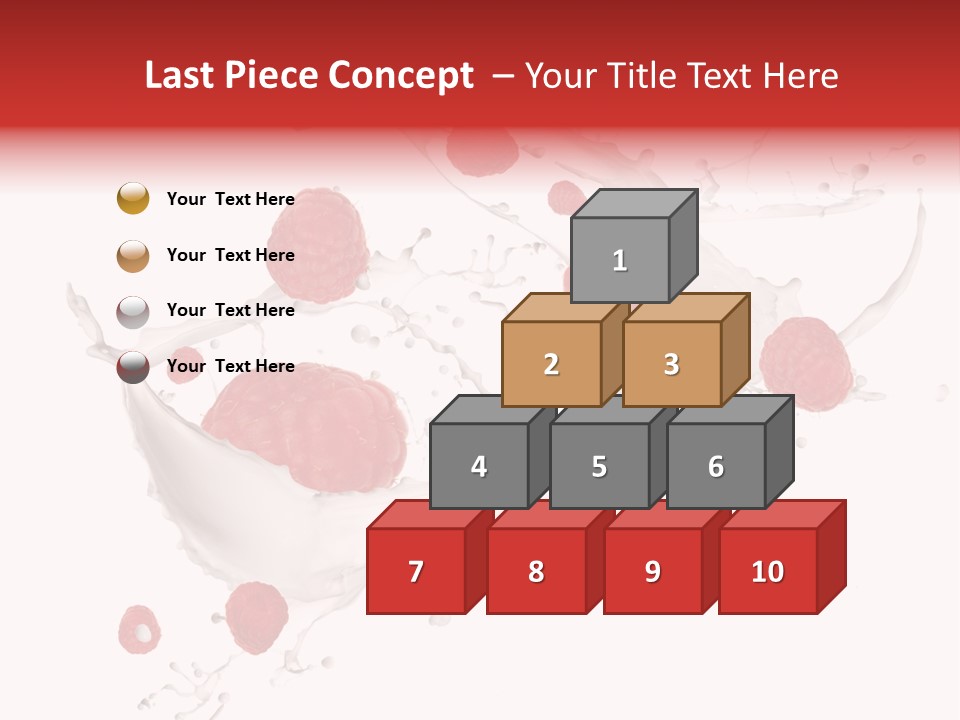 Milk Raspberry Splashing PowerPoint Template