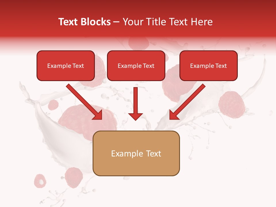 Milk Raspberry Splashing PowerPoint Template