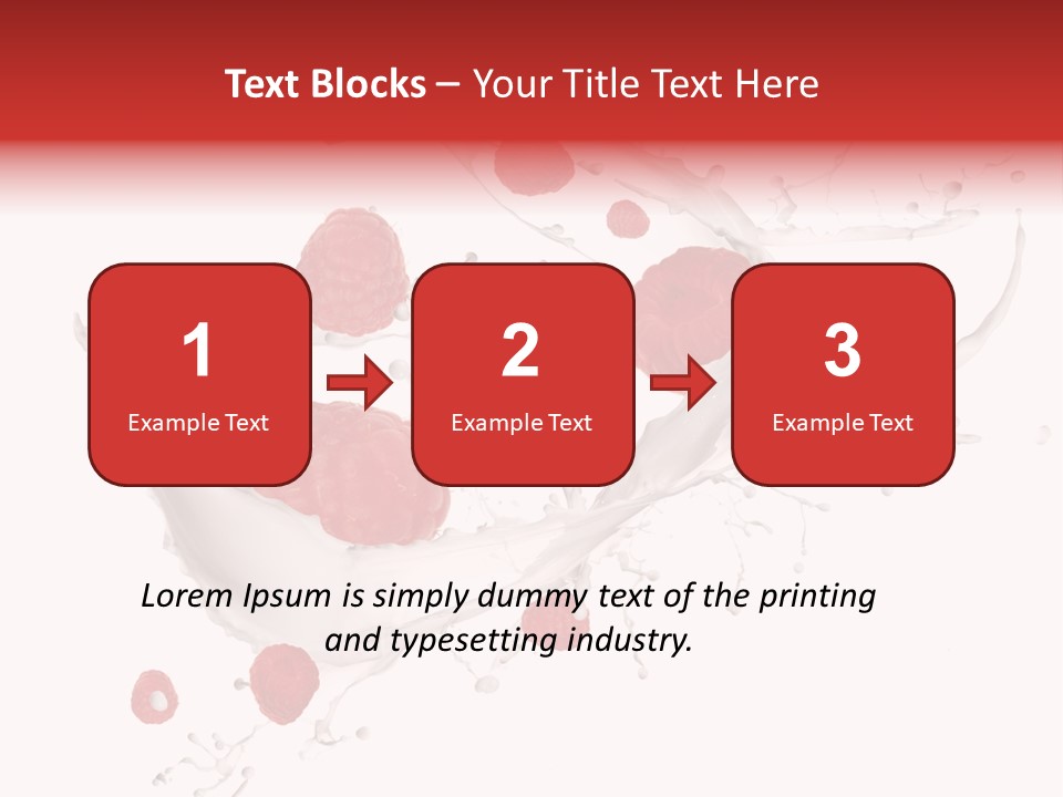 Milk Raspberry Splashing PowerPoint Template