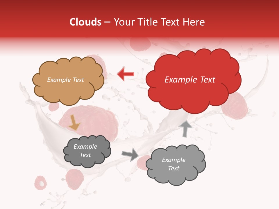 Milk Raspberry Splashing PowerPoint Template