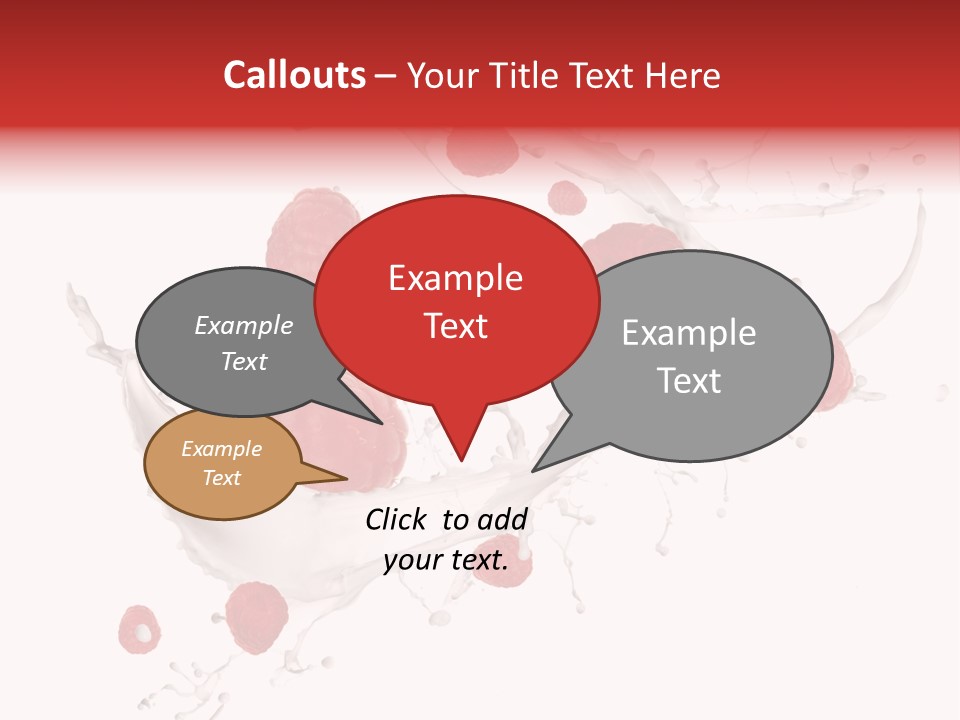Milk Raspberry Splashing PowerPoint Template