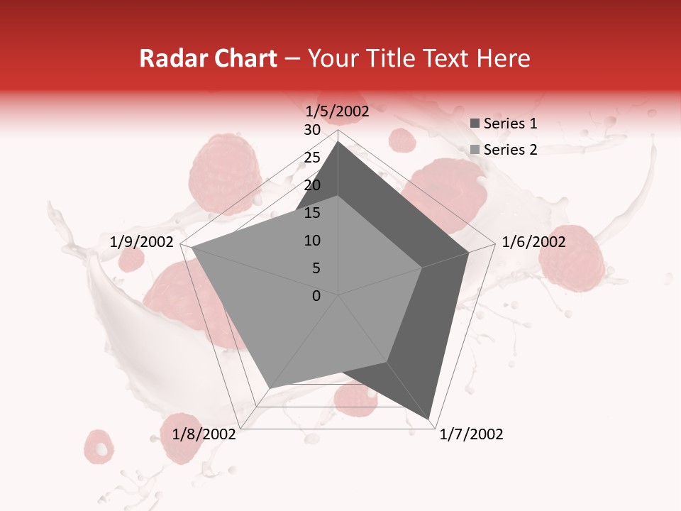 Milk Raspberry Splashing PowerPoint Template