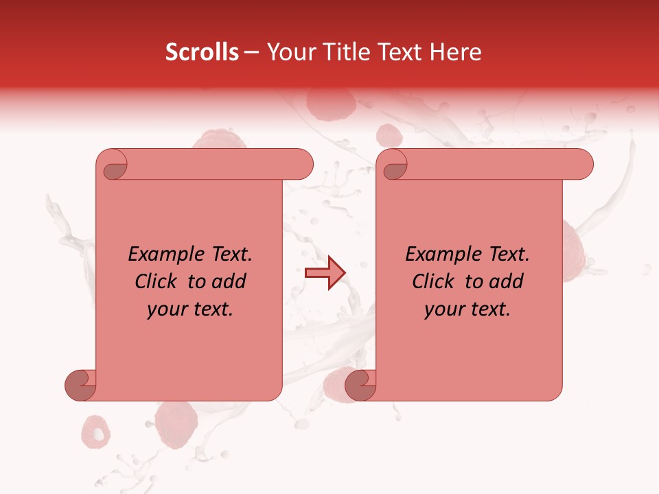 Milk Raspberry Splashing PowerPoint Template