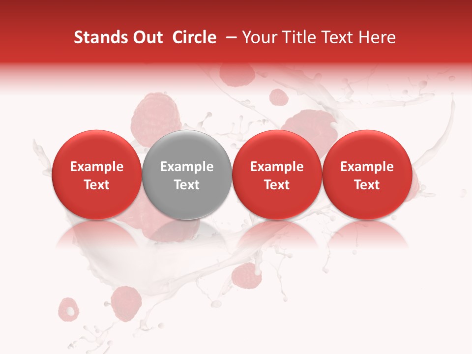 Milk Raspberry Splashing PowerPoint Template