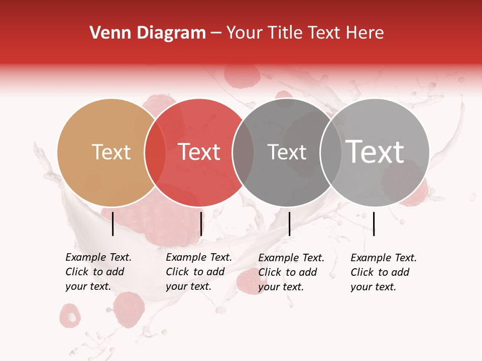Milk Raspberry Splashing PowerPoint Template