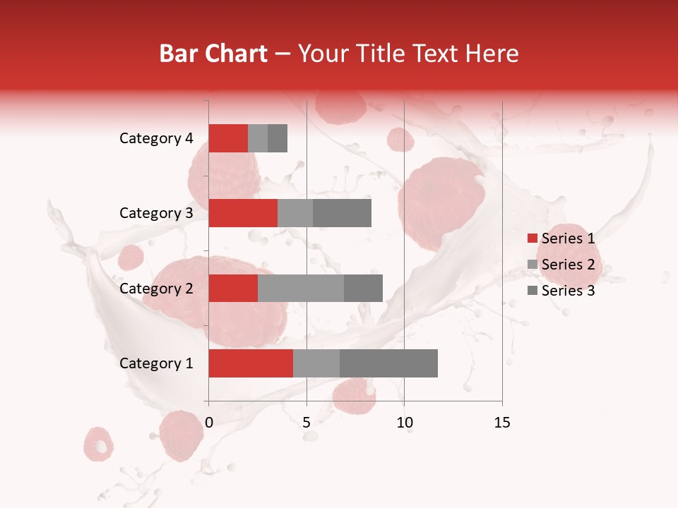 Milk Raspberry Splashing PowerPoint Template
