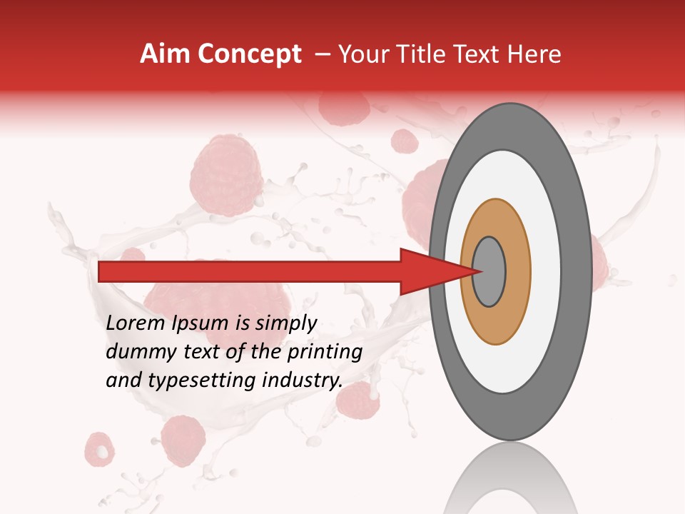 Milk Raspberry Splashing PowerPoint Template