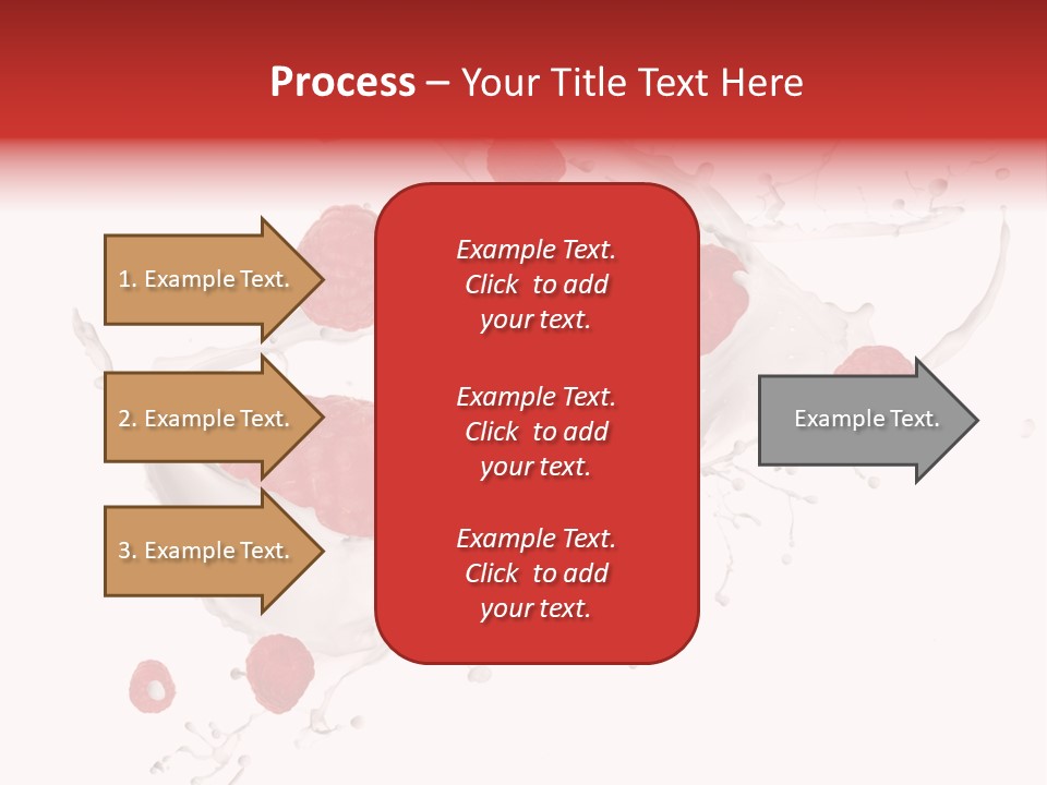 Milk Raspberry Splashing PowerPoint Template