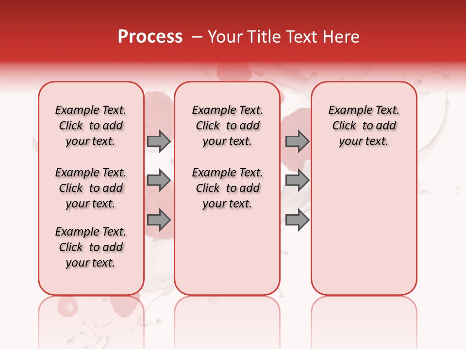 Milk Raspberry Splashing PowerPoint Template