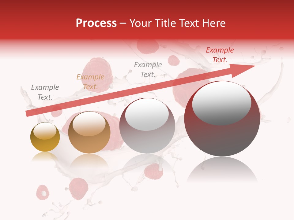 Milk Raspberry Splashing PowerPoint Template