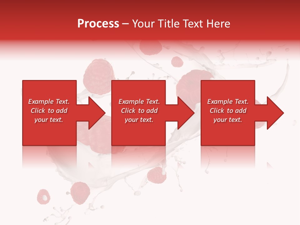 Milk Raspberry Splashing PowerPoint Template
