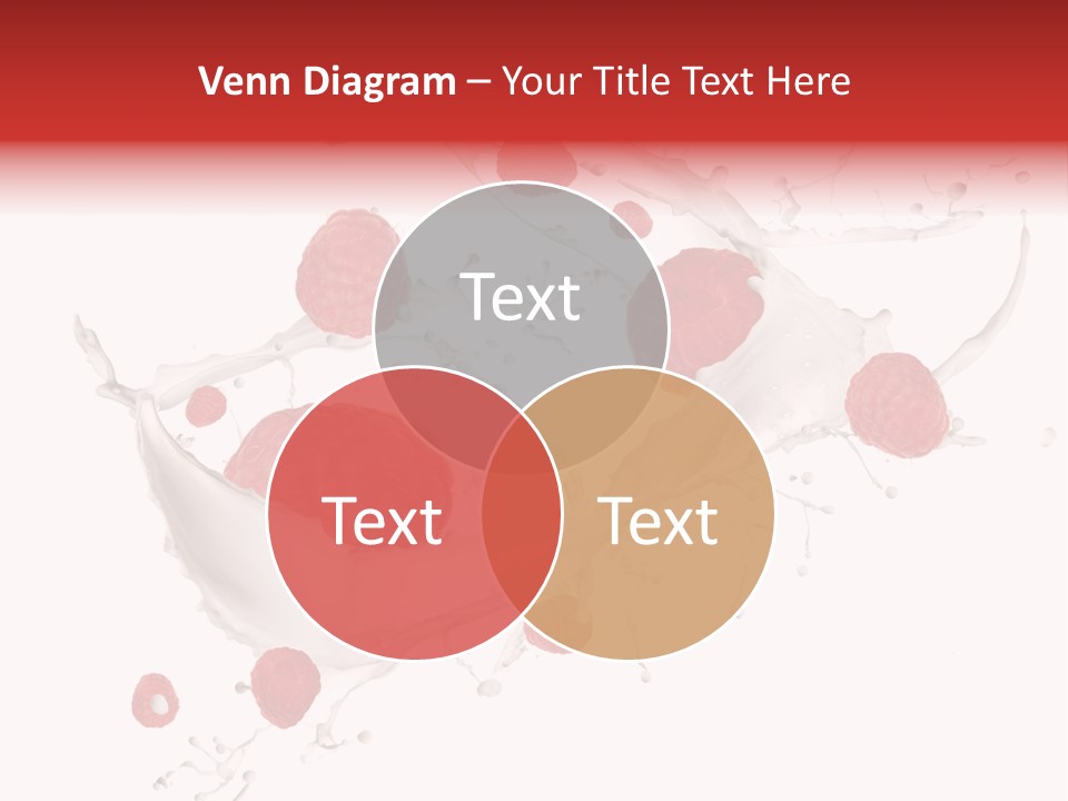 Milk Raspberry Splashing PowerPoint Template