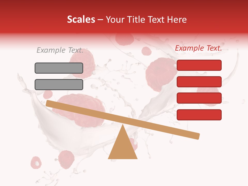 Milk Raspberry Splashing PowerPoint Template