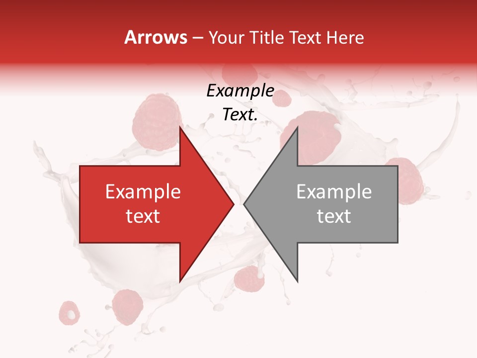 Milk Raspberry Splashing PowerPoint Template