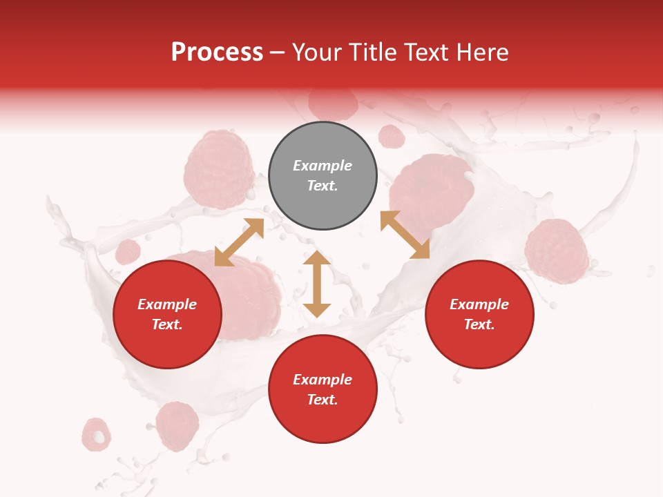 Milk Raspberry Splashing PowerPoint Template