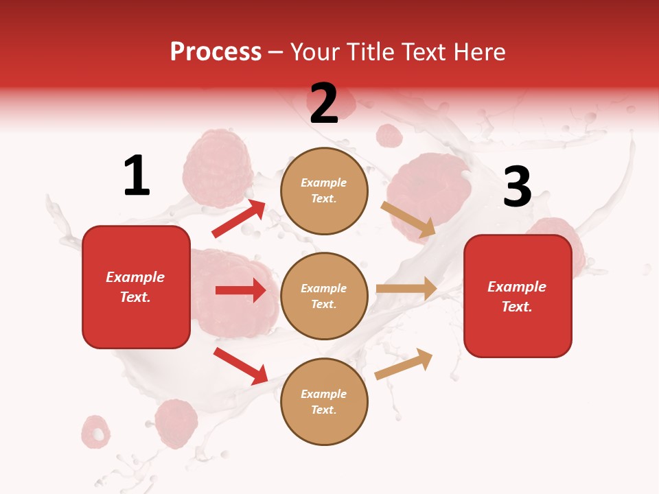Milk Raspberry Splashing PowerPoint Template