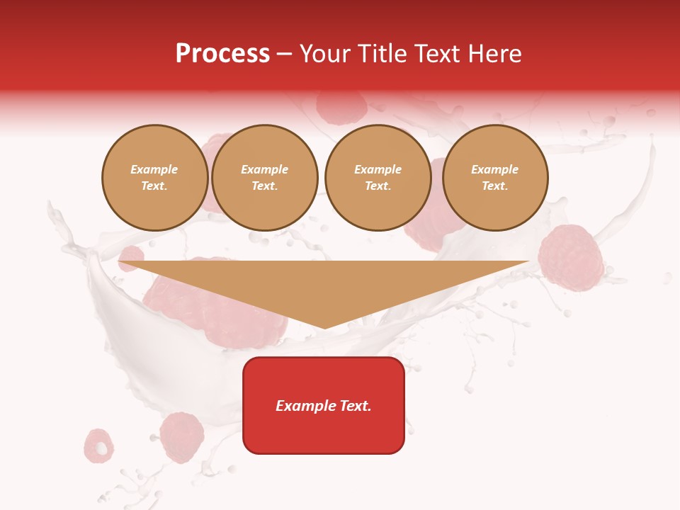 Milk Raspberry Splashing PowerPoint Template