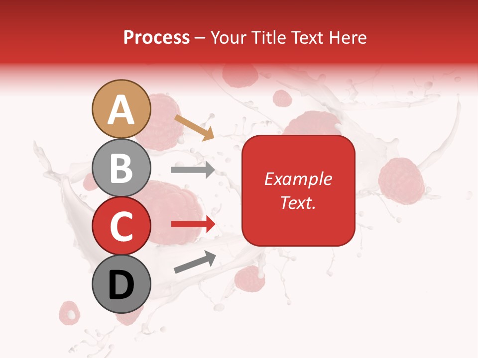 Milk Raspberry Splashing PowerPoint Template