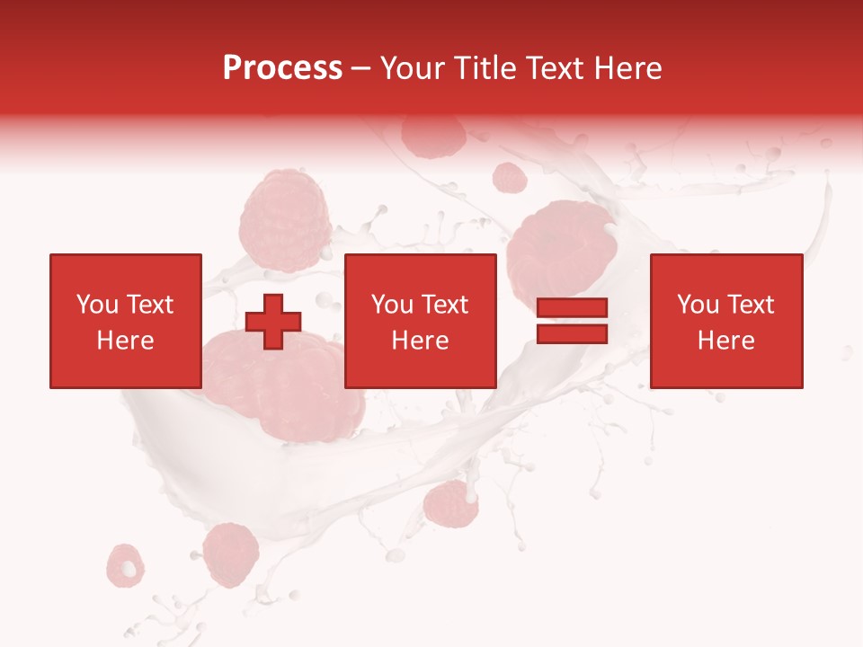 Milk Raspberry Splashing PowerPoint Template