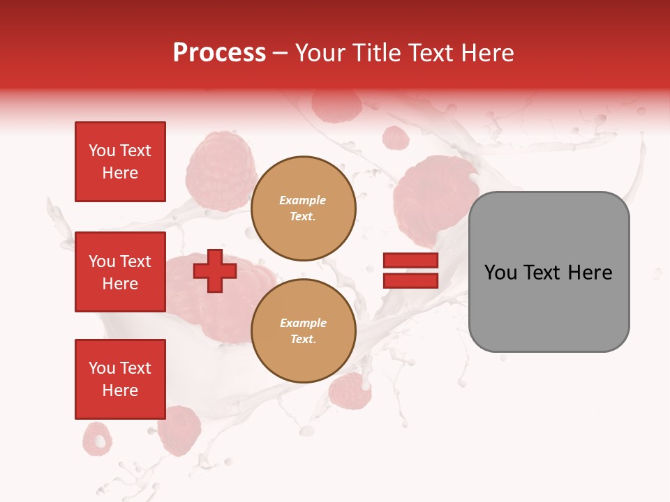 Milk Raspberry Splashing PowerPoint Template