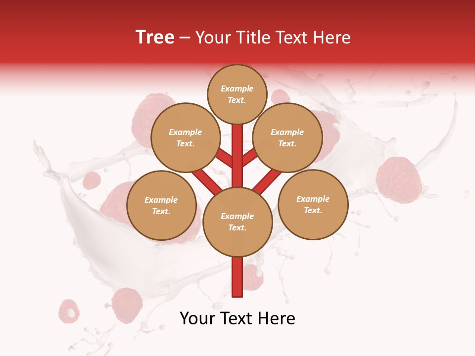 Milk Raspberry Splashing PowerPoint Template