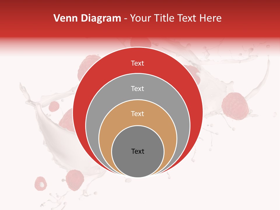 Milk Raspberry Splashing PowerPoint Template