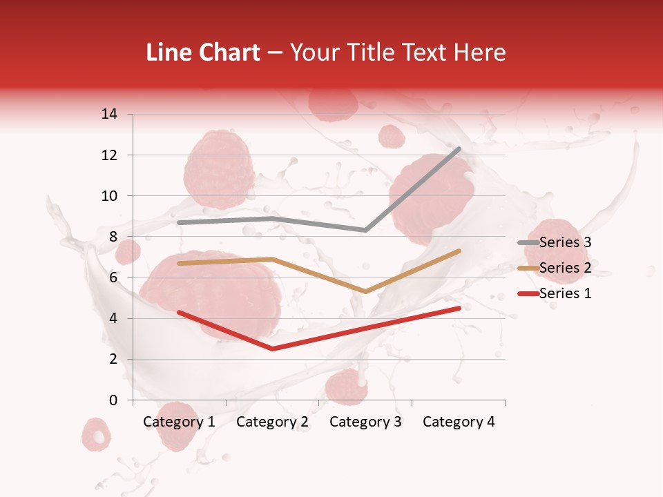 Milk Raspberry Splashing PowerPoint Template