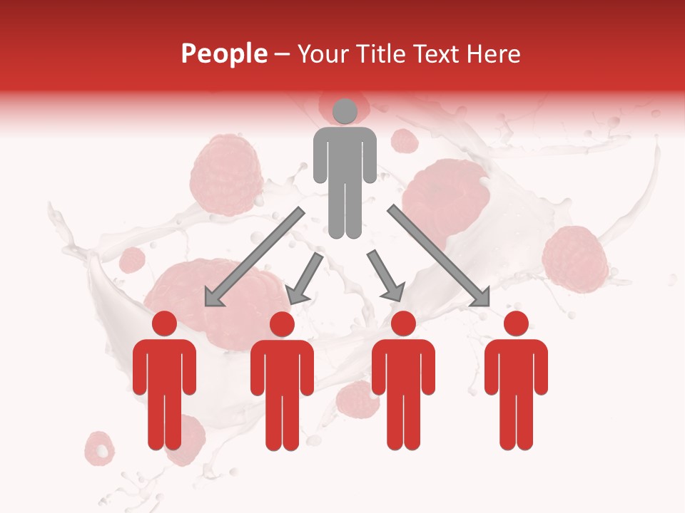 Milk Raspberry Splashing PowerPoint Template
