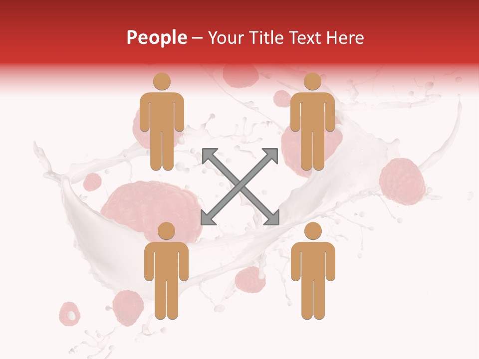 Milk Raspberry Splashing PowerPoint Template