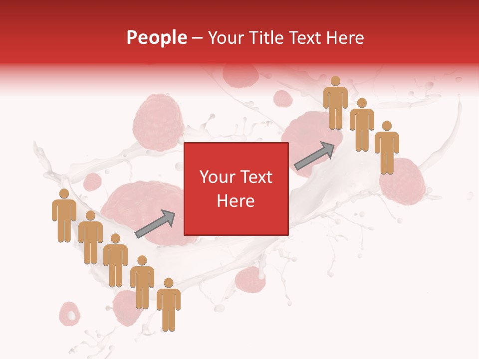 Milk Raspberry Splashing PowerPoint Template