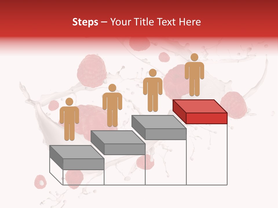 Milk Raspberry Splashing PowerPoint Template