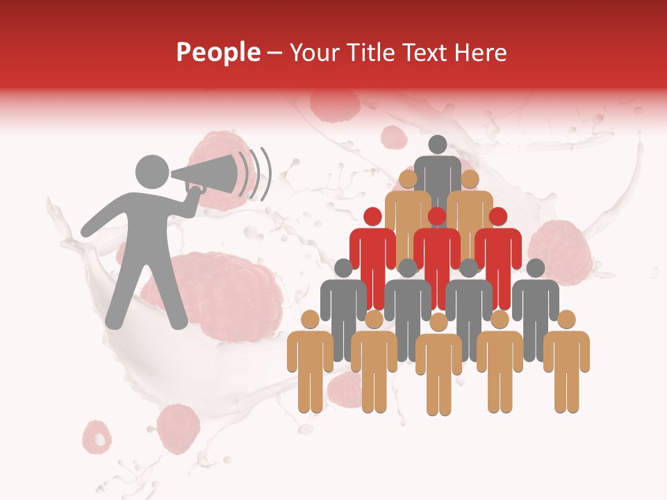 Milk Raspberry Splashing PowerPoint Template