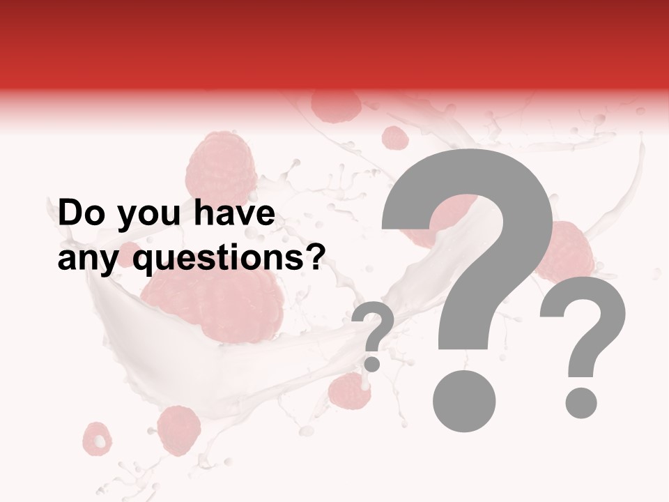 Milk Raspberry Splashing PowerPoint Template