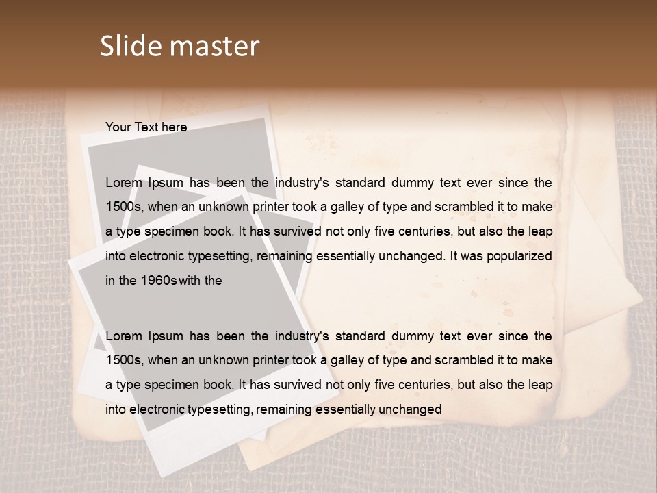 Stack Burnt Worn PowerPoint Template