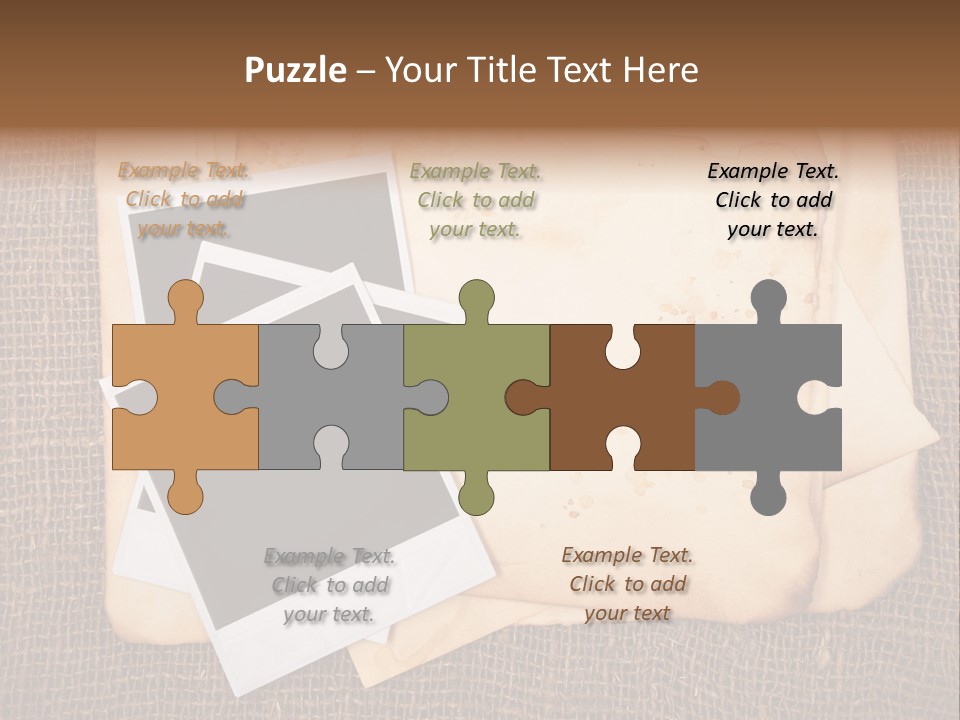 Stack Burnt Worn PowerPoint Template