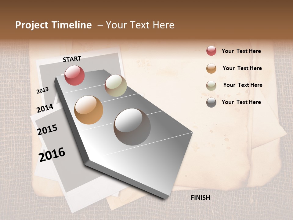 Stack Burnt Worn PowerPoint Template