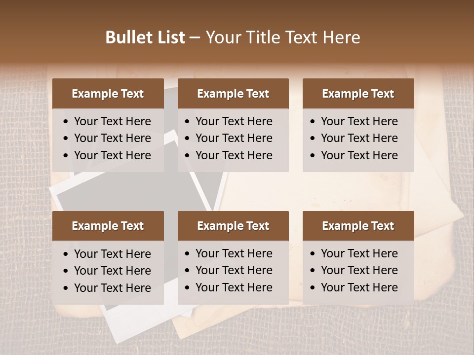 Stack Burnt Worn PowerPoint Template