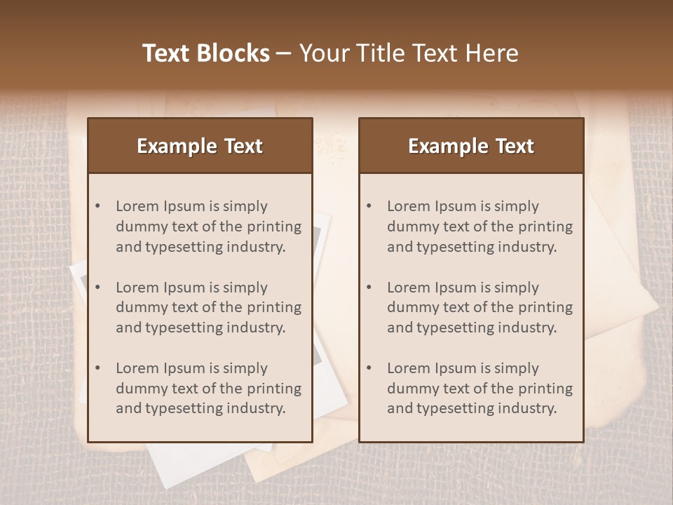 Stack Burnt Worn PowerPoint Template