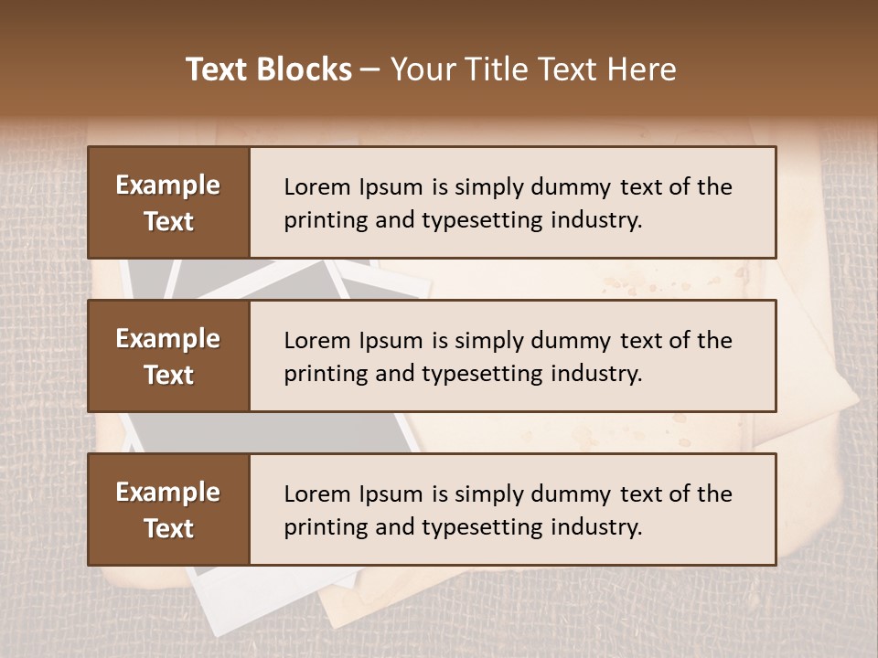 Stack Burnt Worn PowerPoint Template