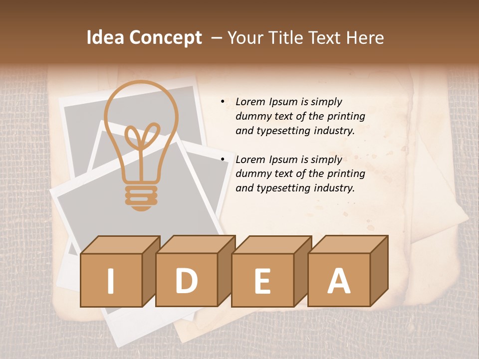 Stack Burnt Worn PowerPoint Template