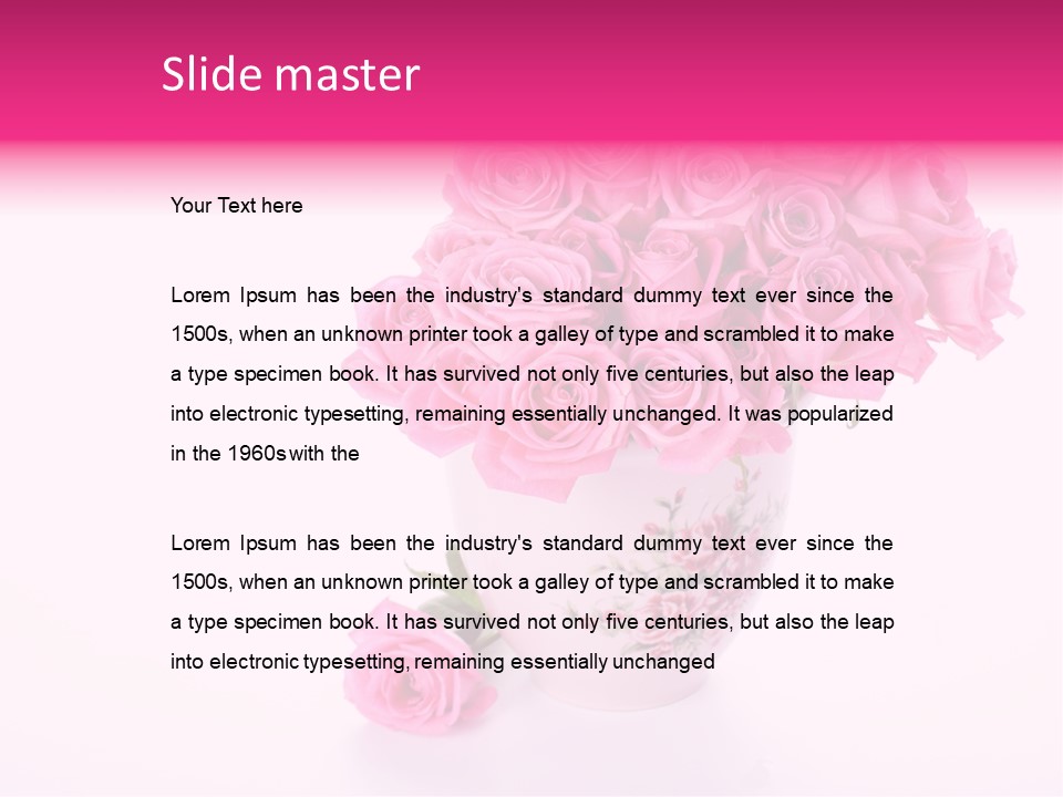 Romance Ummer Flower PowerPoint Template