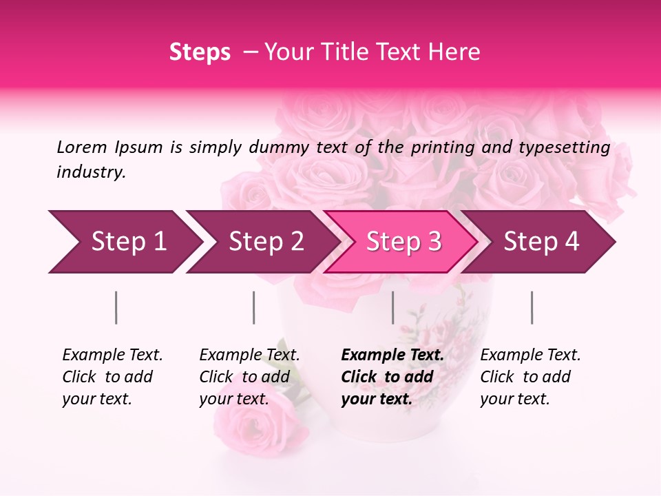 Romance Ummer Flower PowerPoint Template