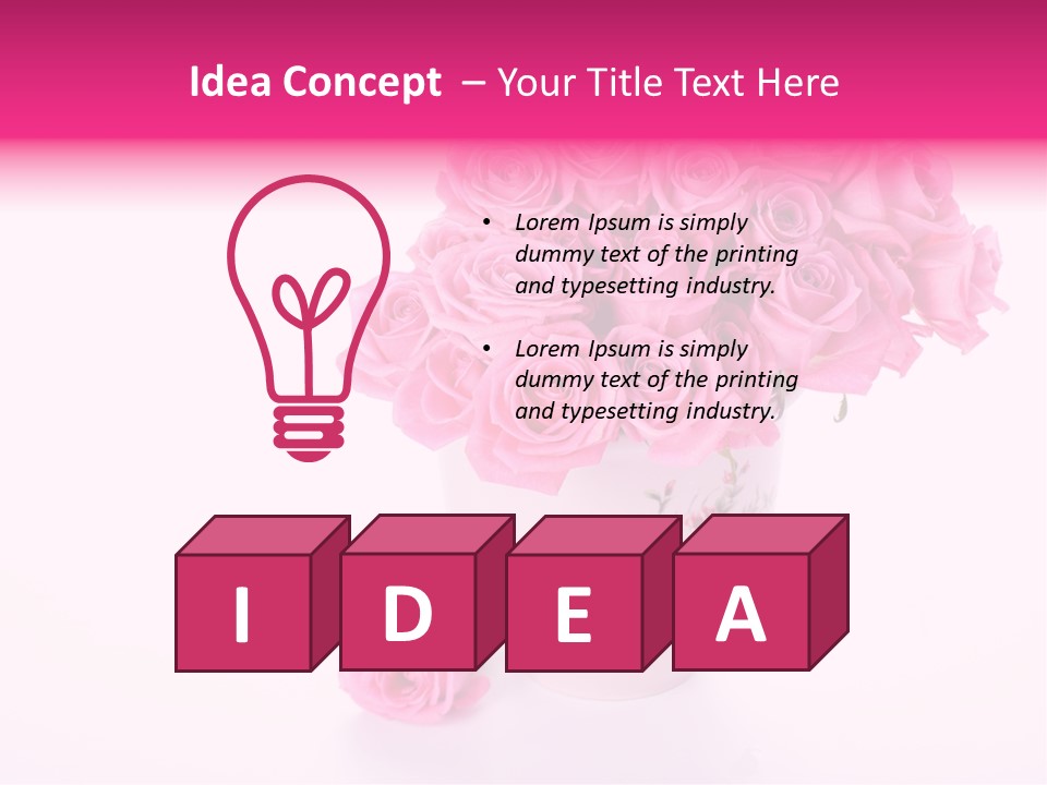 Romance Ummer Flower PowerPoint Template