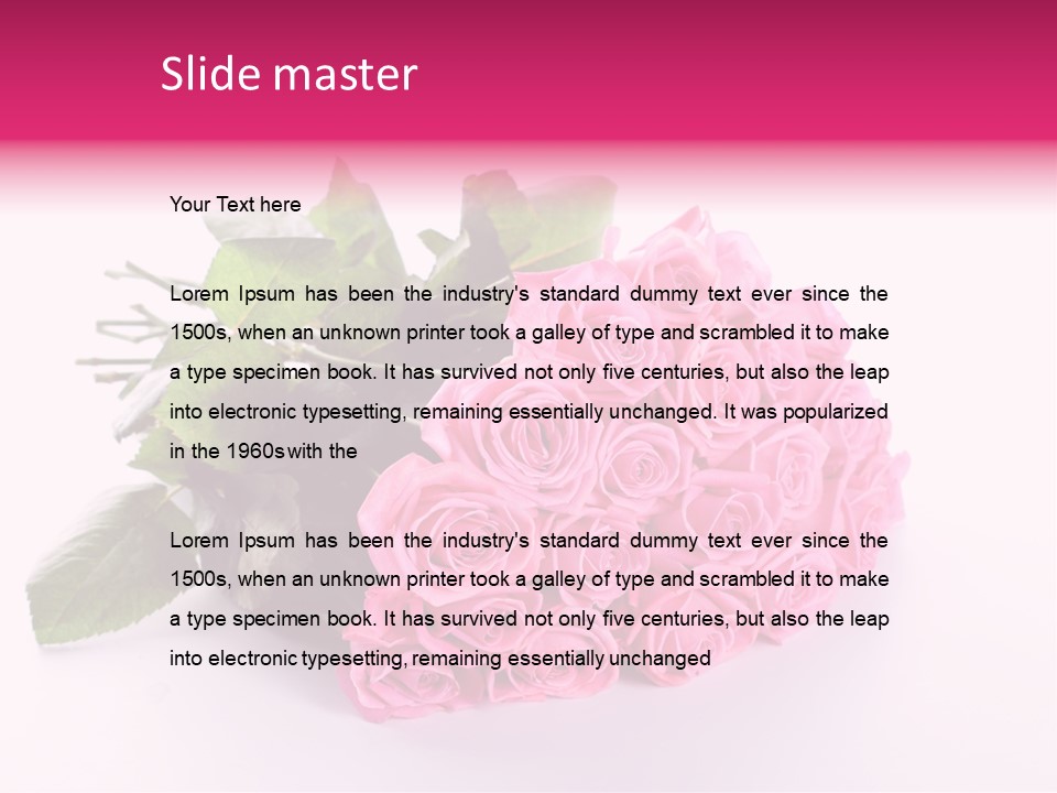 Colorful Pink Present PowerPoint Template