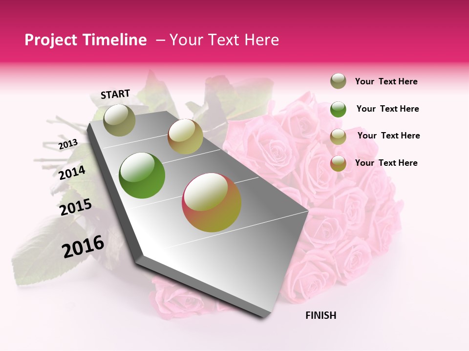 Colorful Pink Present PowerPoint Template