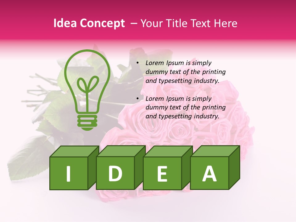 Colorful Pink Present PowerPoint Template
