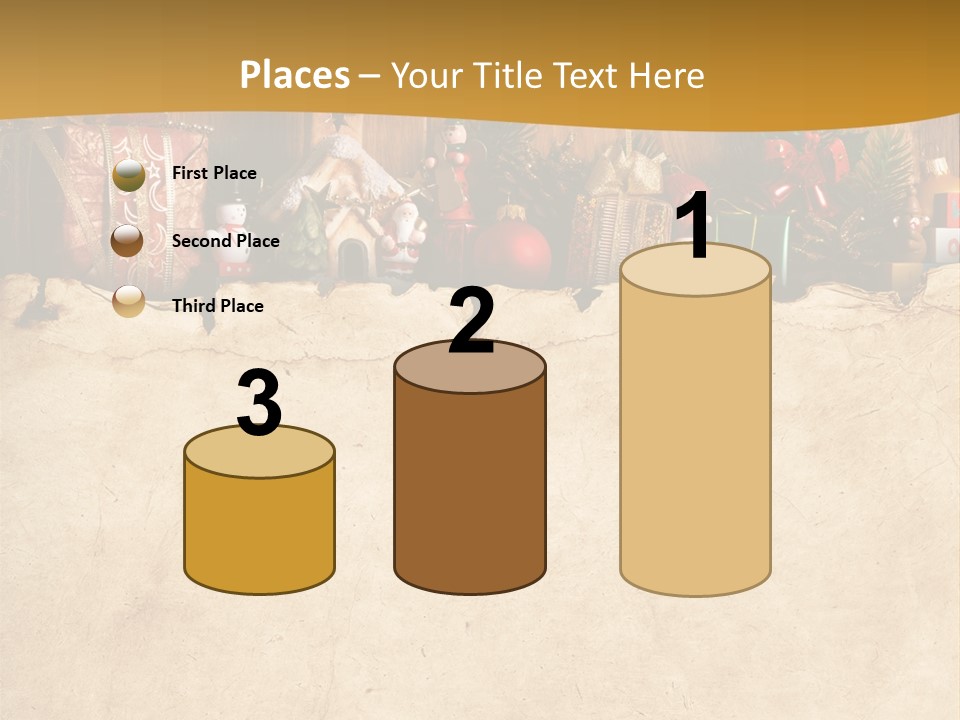 Old Christmas Red PowerPoint Template