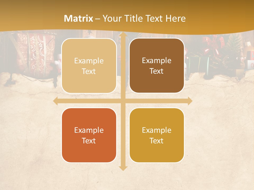 Old Christmas Red PowerPoint Template