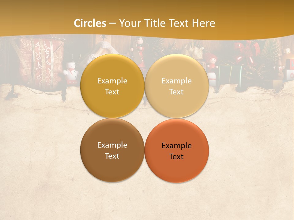 Old Christmas Red PowerPoint Template